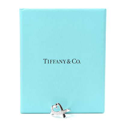 Tiffany 18K White Gold Diamond Paloma Picasso Loving Heart Ring 50 5.5 6 of 6