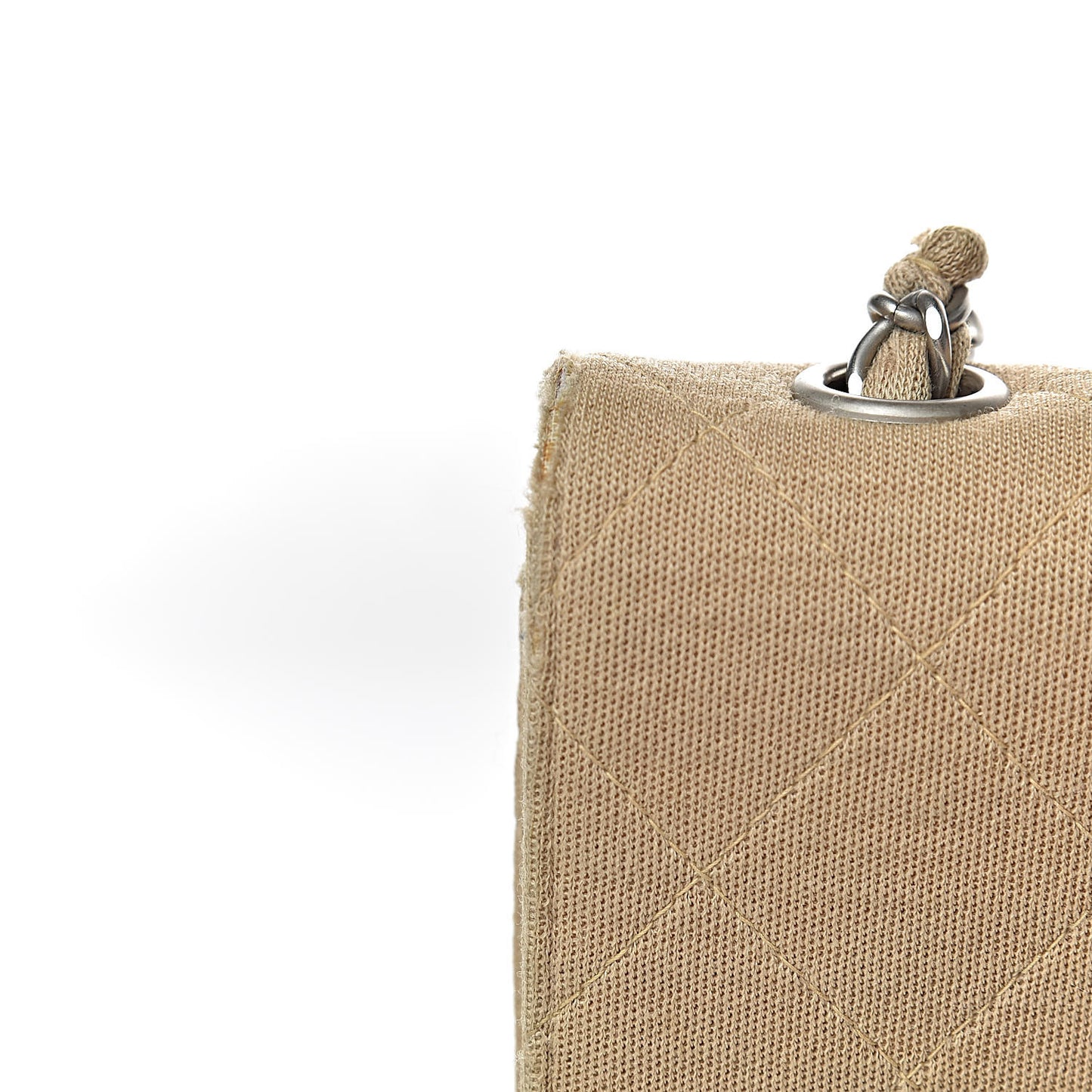 Jersey Quilted Jumbo Single Flap Beige