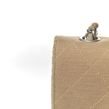 Chanel Jersey Quilted Jumbo Single Flap Beige 13 of 21