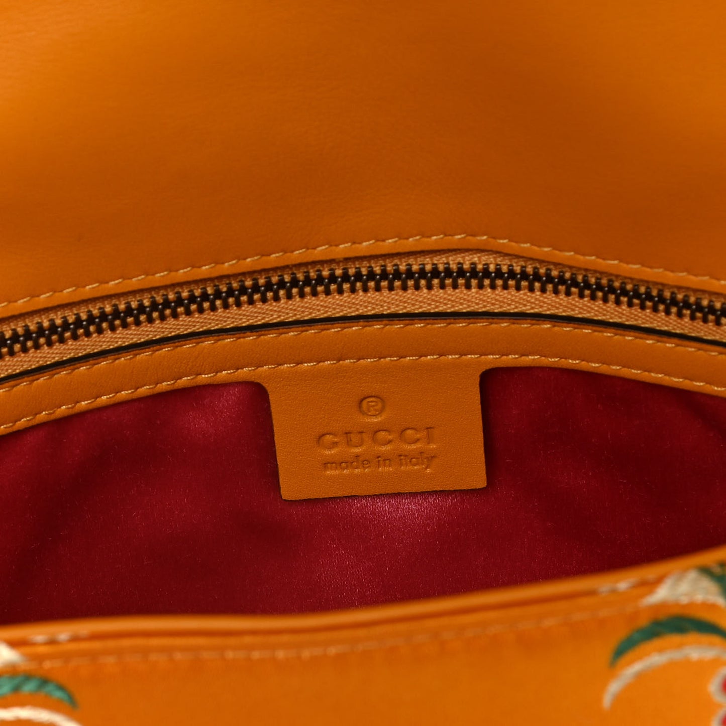 Jacquard Matelasse Floral Medium GG Marmont Shoulder Bag Yellow