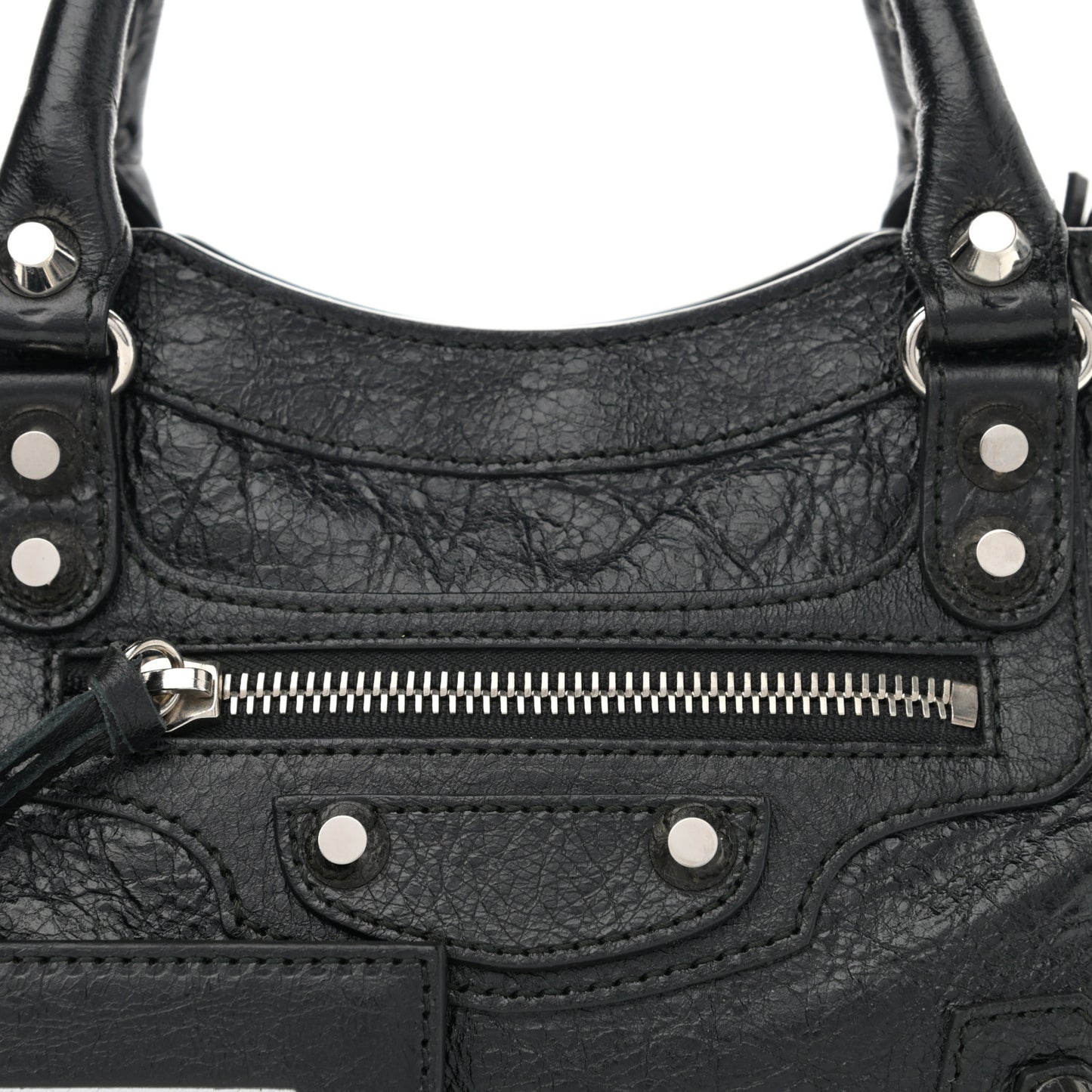 Agneau Classic Silver Hardware Mini City Black