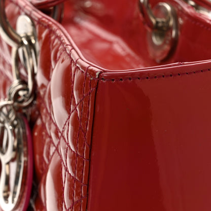 Christian Dior Patent Cannage Large Lady Dior Red 13 of 13