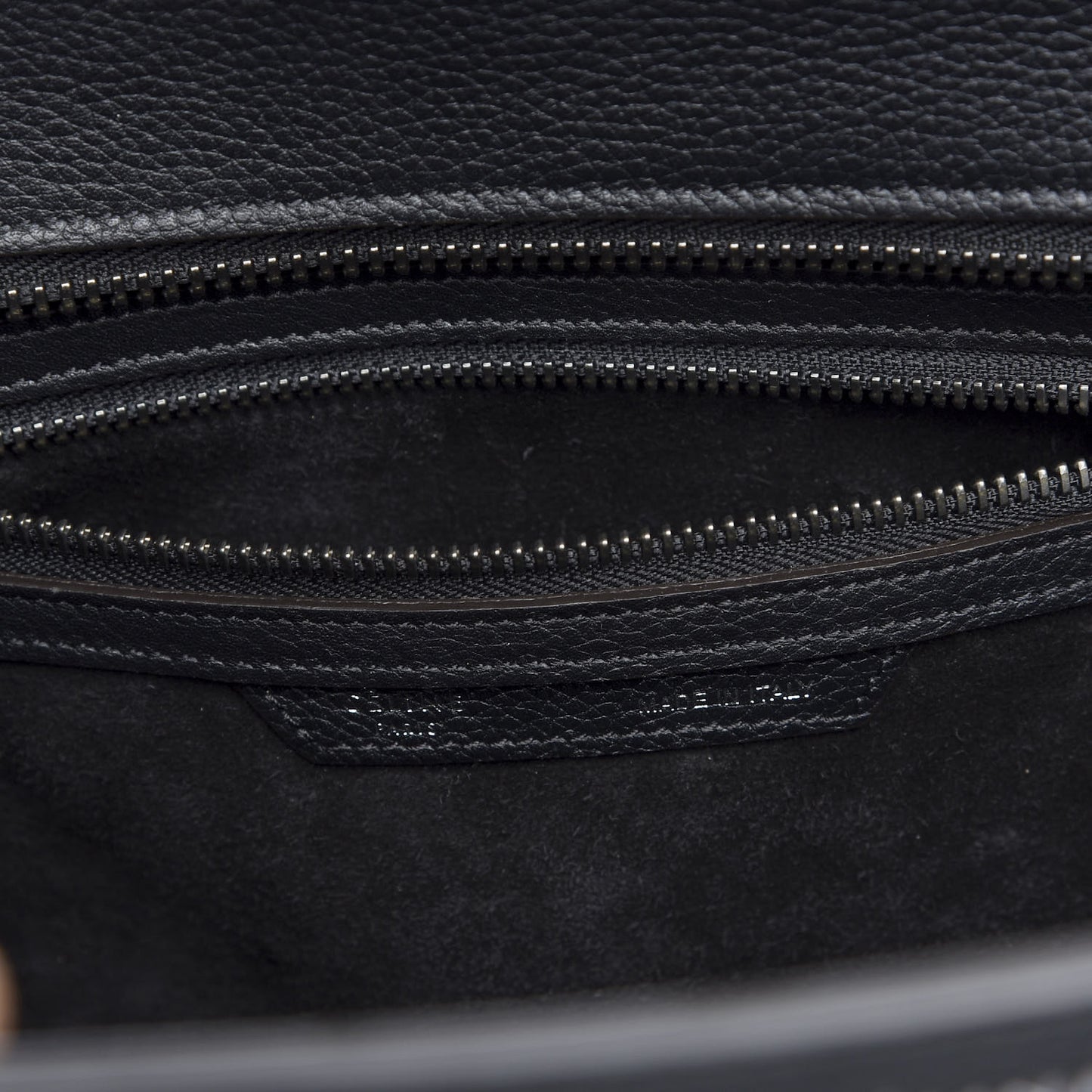 Drummed Calfskin Micro Luggage Black