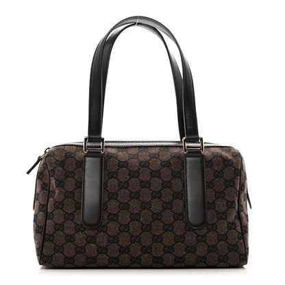 Gucci Denim Monogram Small Duffle Bag Dark Brown 1 of 10