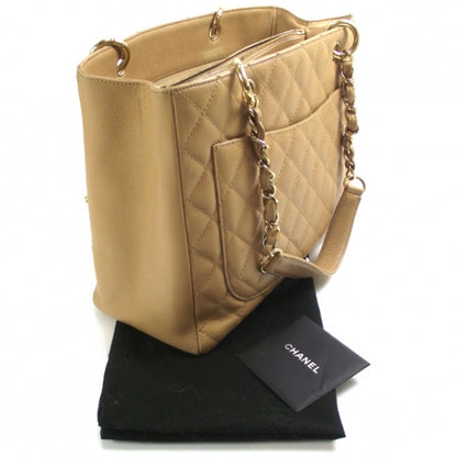 Chanel Caviar Quilted Grand Shopping Tote GST Beige 3 of 10