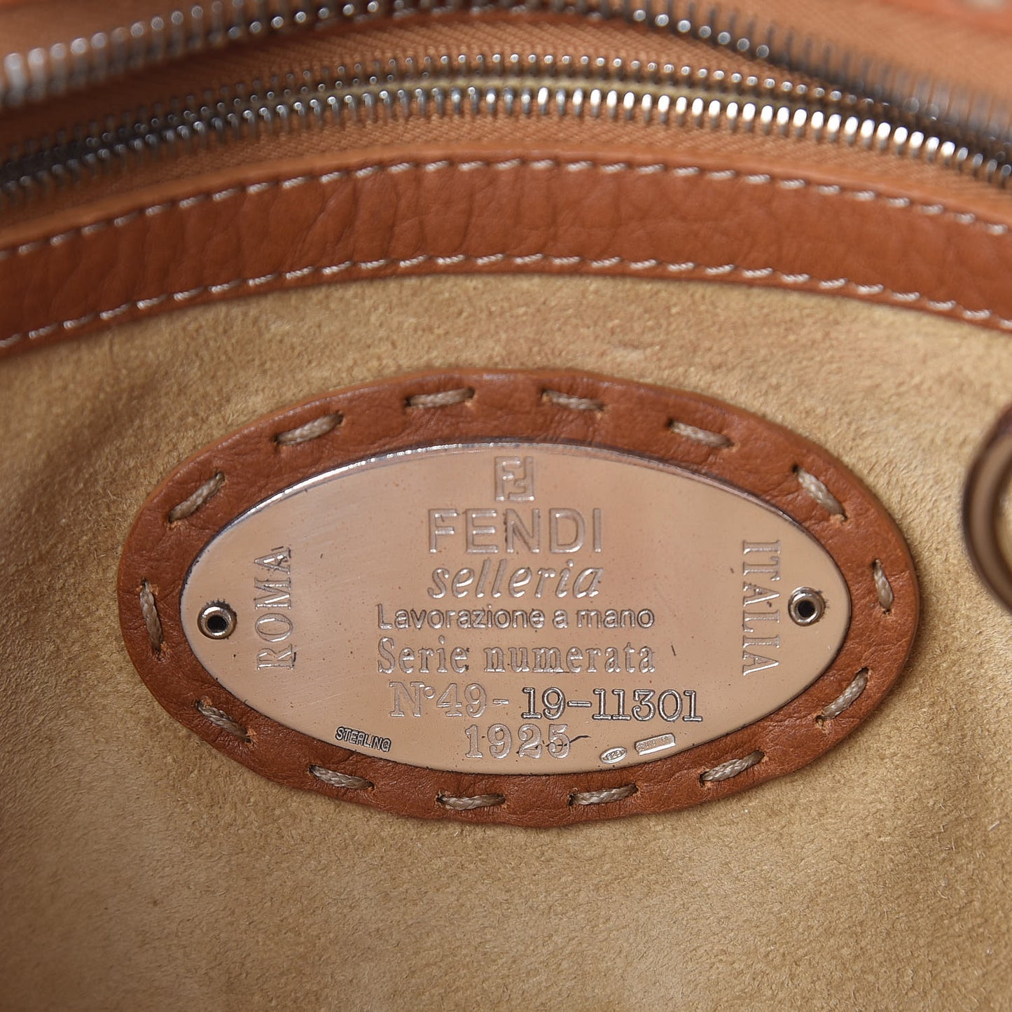 Calfskin Romano Selleria Diablo Shopper Camel