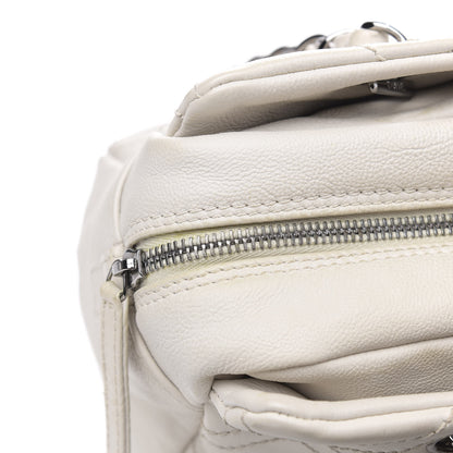 Chanel Calfskin Small Diamond Stitch Tote White 10 of 18