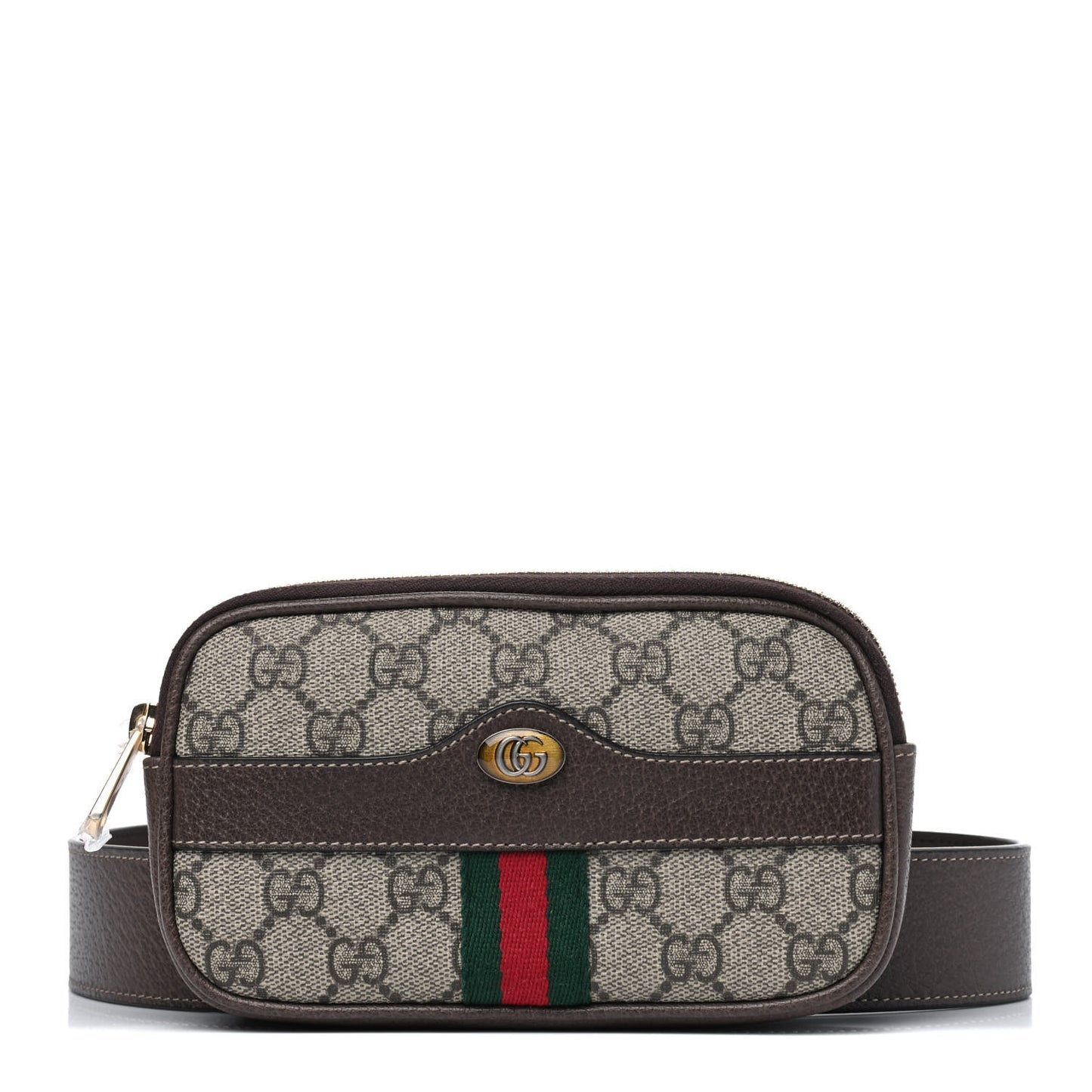 GG Supreme Monogram Ophidia Belted iPhone Case 75 30 Dark Brown