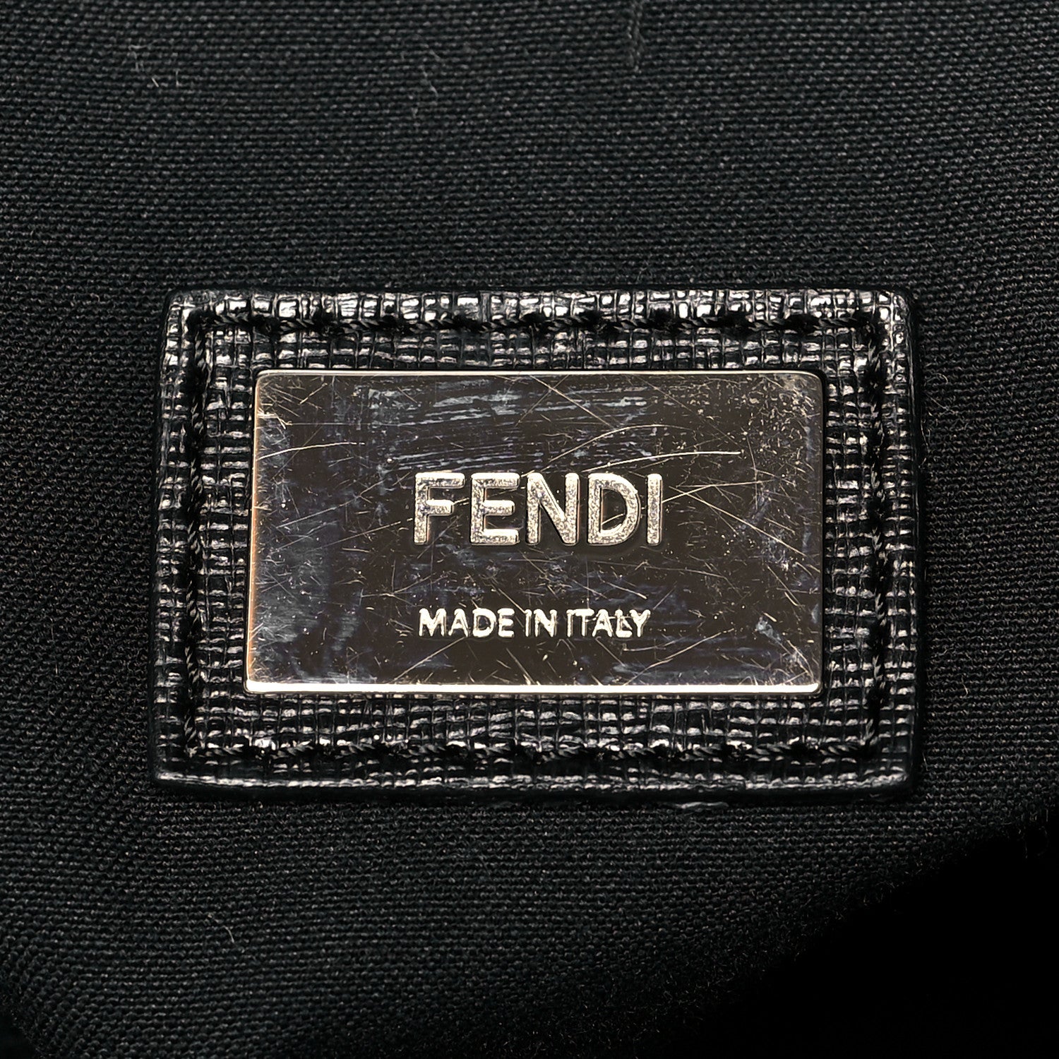 Fendi Vitello Elite Cuoio Monster Buggies Medium Roll Tote Cedro Black 6 of 12