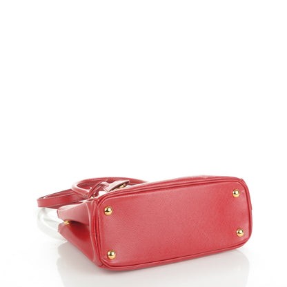 Prada Saffiano Vernice Mini Galleria Double Zip Tote Rosso 4 of 7