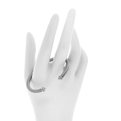 David Yurman Sterling Silver Diamond 5mm Cable Classics Dome Bracelet 2 of 4