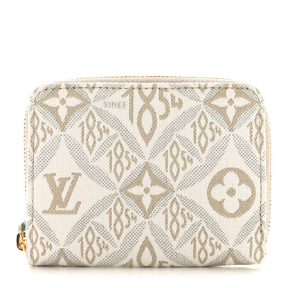 Louis Vuitton Jacquard Since 1854 Zippy Coin Purse Blue 1 of 7