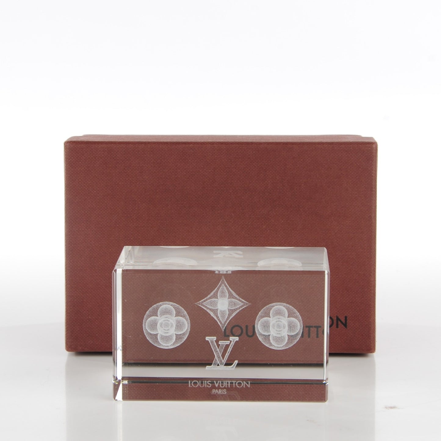 Monogram Crystal Paperweight