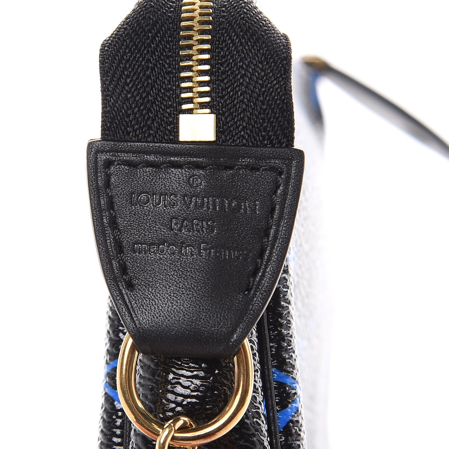 Colored Monogram Mini Pochette Accessories Blue Black