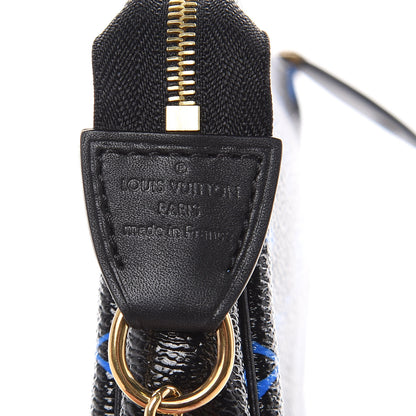 Louis Vuitton Colored Monogram Mini Pochette Accessories Blue Black 7 of 7