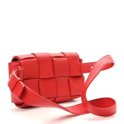 Bottega Veneta Nappa Maxi Intreccio The Belt Cassette Bag Bright Red 3 of 9