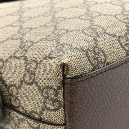 Gucci GG Supreme Monogram Textured Dollar Calfskin Web Small Ophidia Dome Shoulder Bag Beige Ebony New Acero 16 of 18