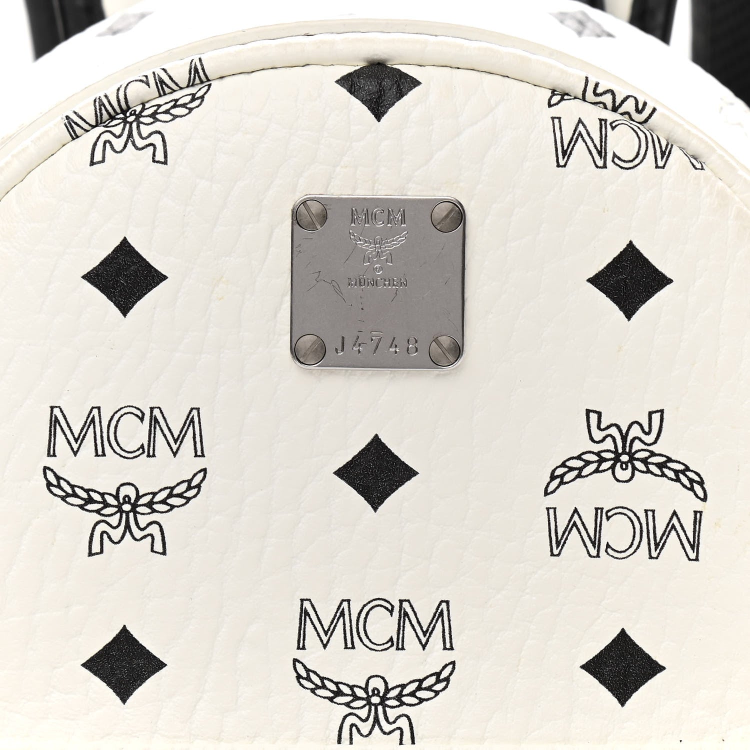MCM Visetos Side Stud Mini Stark Backpack White 7 of 9