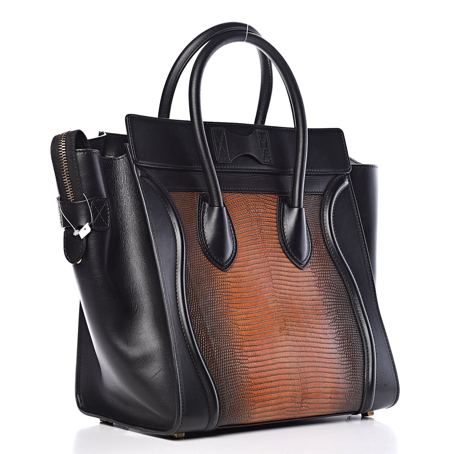 Lizard Mini Luggage Cognac