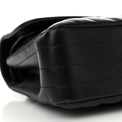 Chanel Lambskin Chevron Quilted Small Double Flap Black 9 of 13