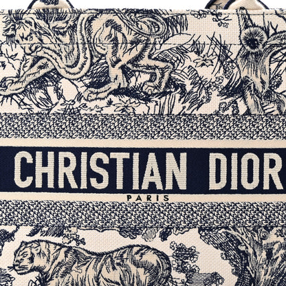 Christian Dior Canvas Embroidered Medium Dioriviera Toile De Jouy Book Tote Blue 7 of 13