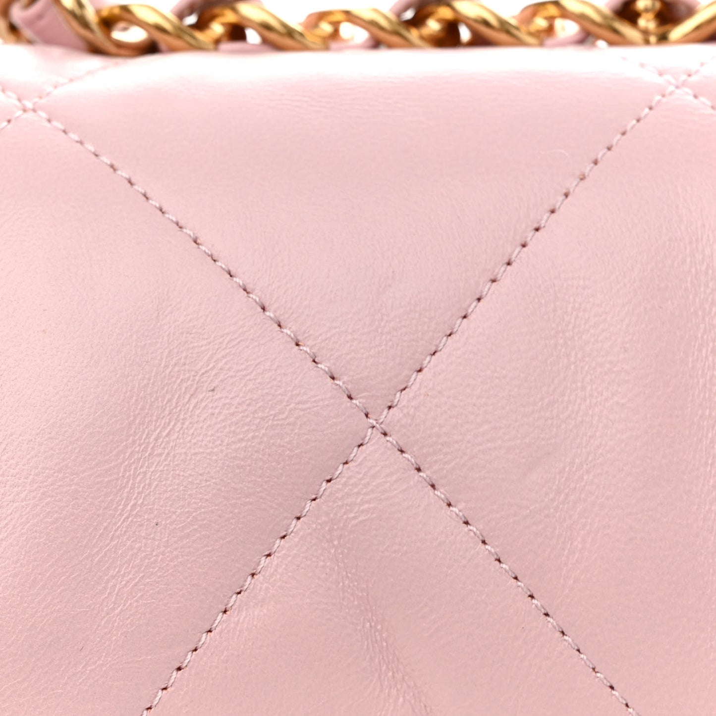 Lambskin Quilted Small Chain Top Handle Flap Rose Clair