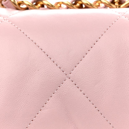 Chanel Lambskin Quilted Small Chain Top Handle Flap Rose Clair 14 of 15