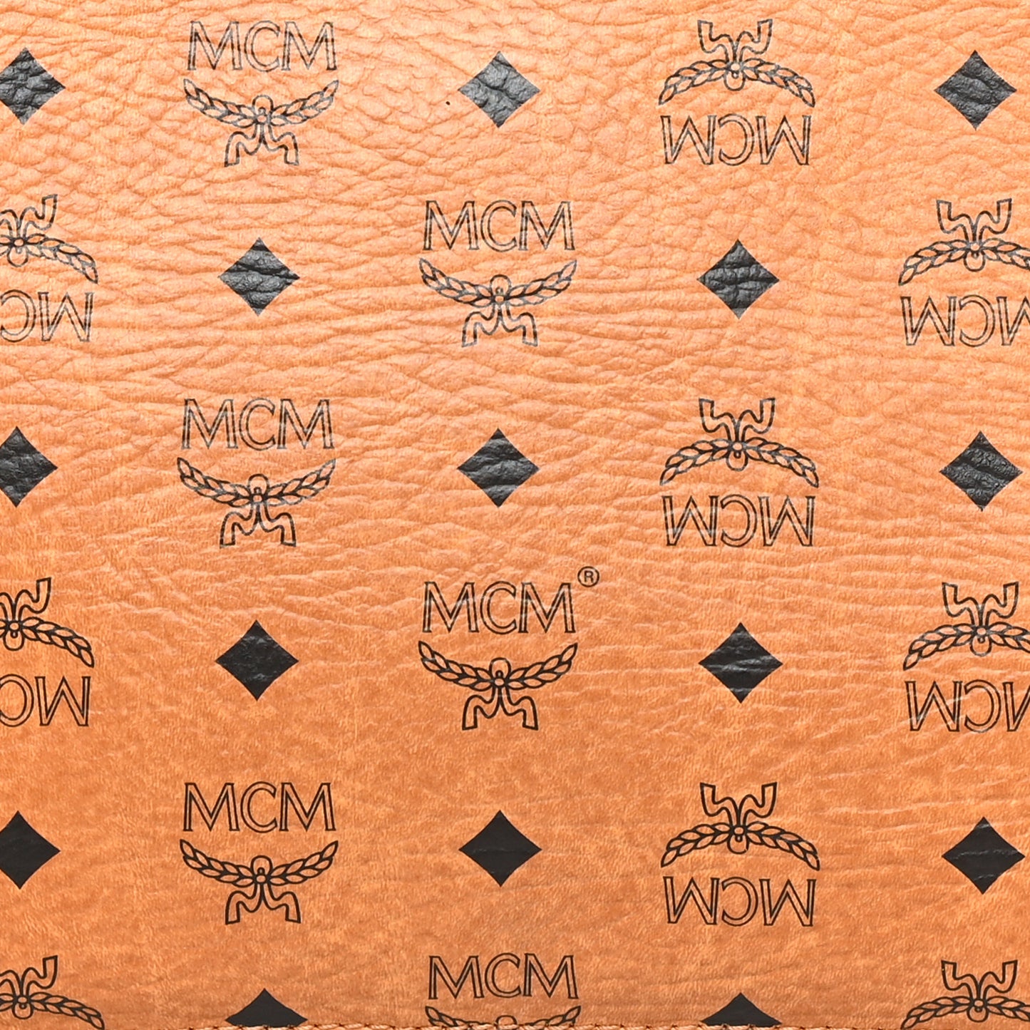 Visetos Calfskin Zip Pouch Cognac Orange