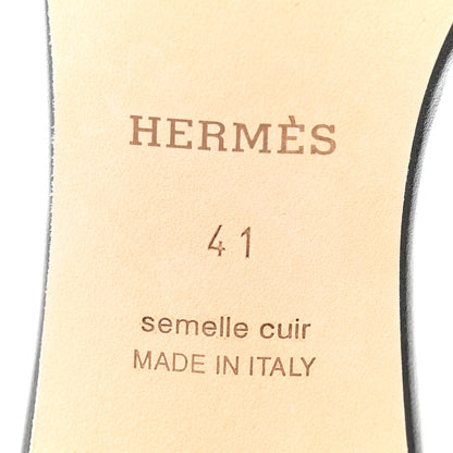Hermes Calfskin Oasis Sandals 41 Black 8 of 10