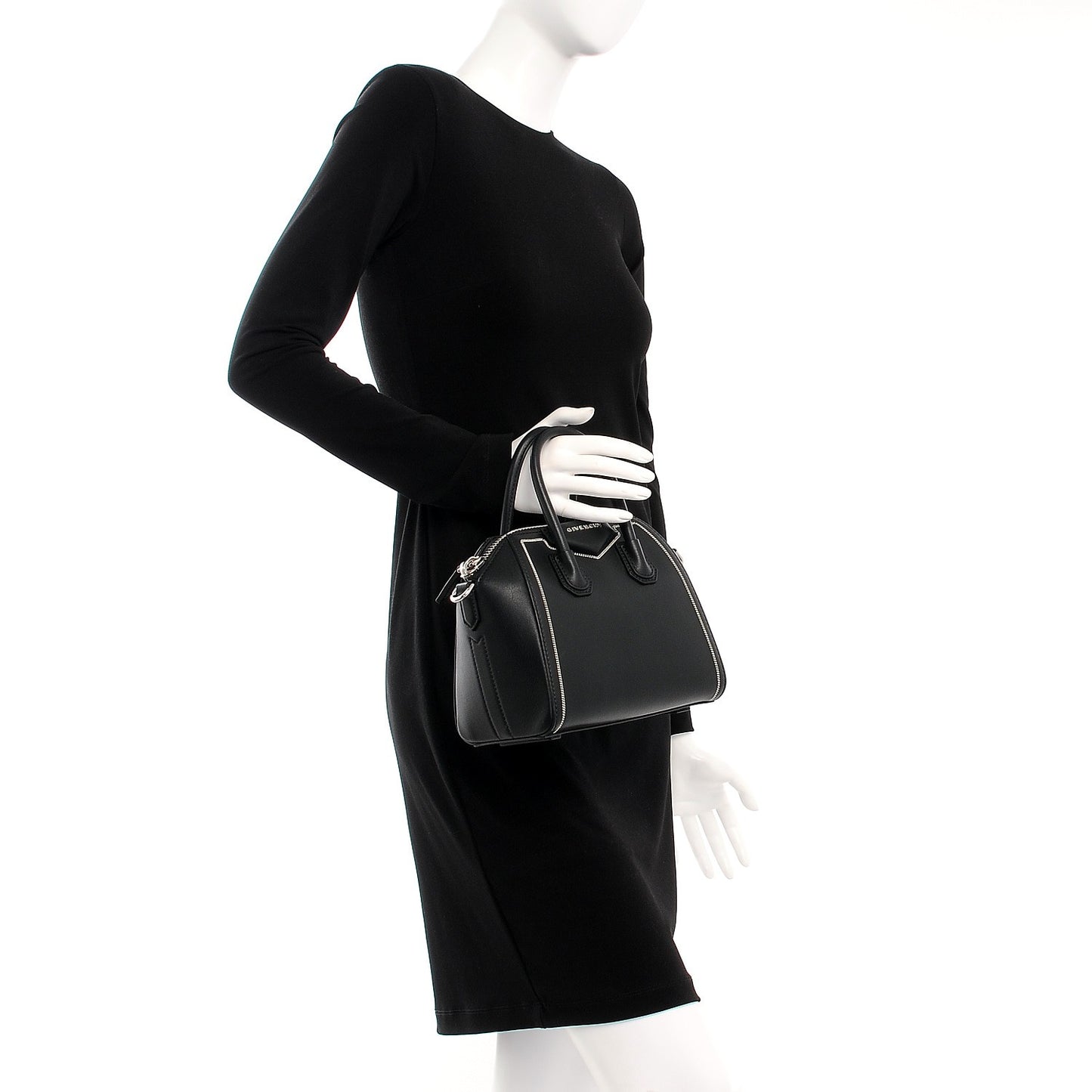 Calfskin Chain Detail Mini Antigona Black