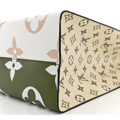 Louis Vuitton Monogram Giant Onthego GM Kaki Beige 9 of 9