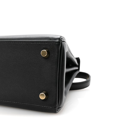 Hermes Cheri Calfskin Kelly Retourne 25 Black 9 of 10