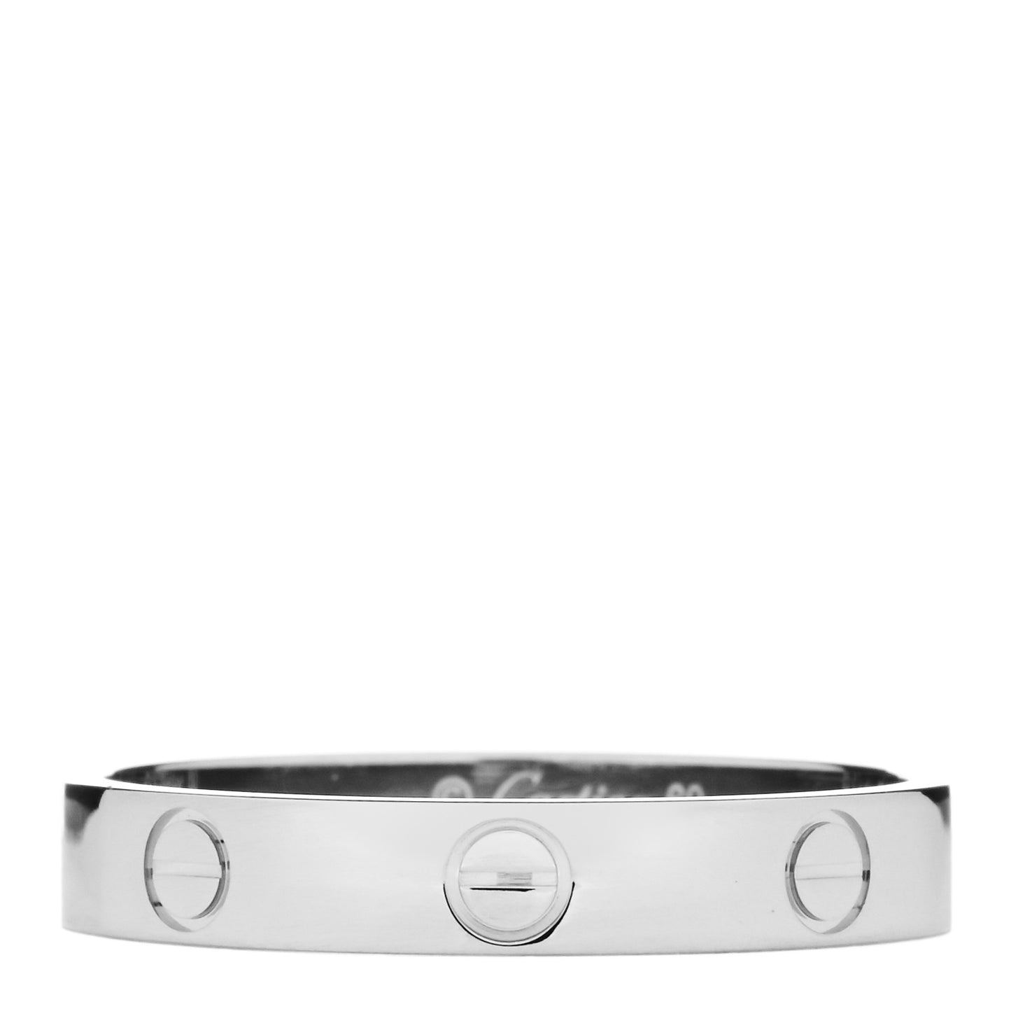 18K White Gold 3.5mm LOVE Wedding Band Ring 60 9