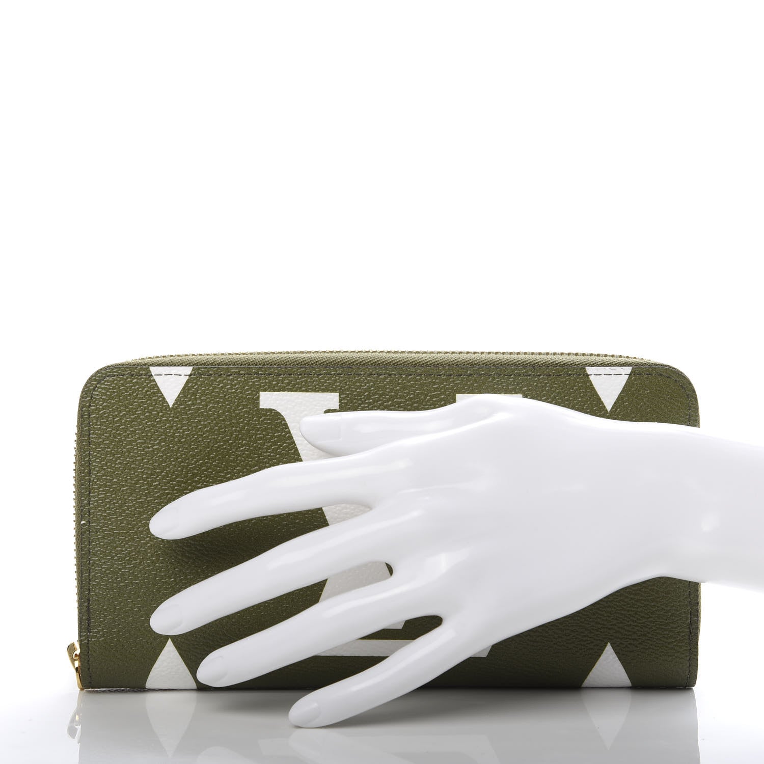 Louis Vuitton Monogram Giant Zippy Wallet Kaki White 2 of 8