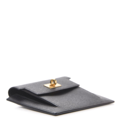 Hermes Epsom Kelly Pocket Compact Wallet Black 3 of 7