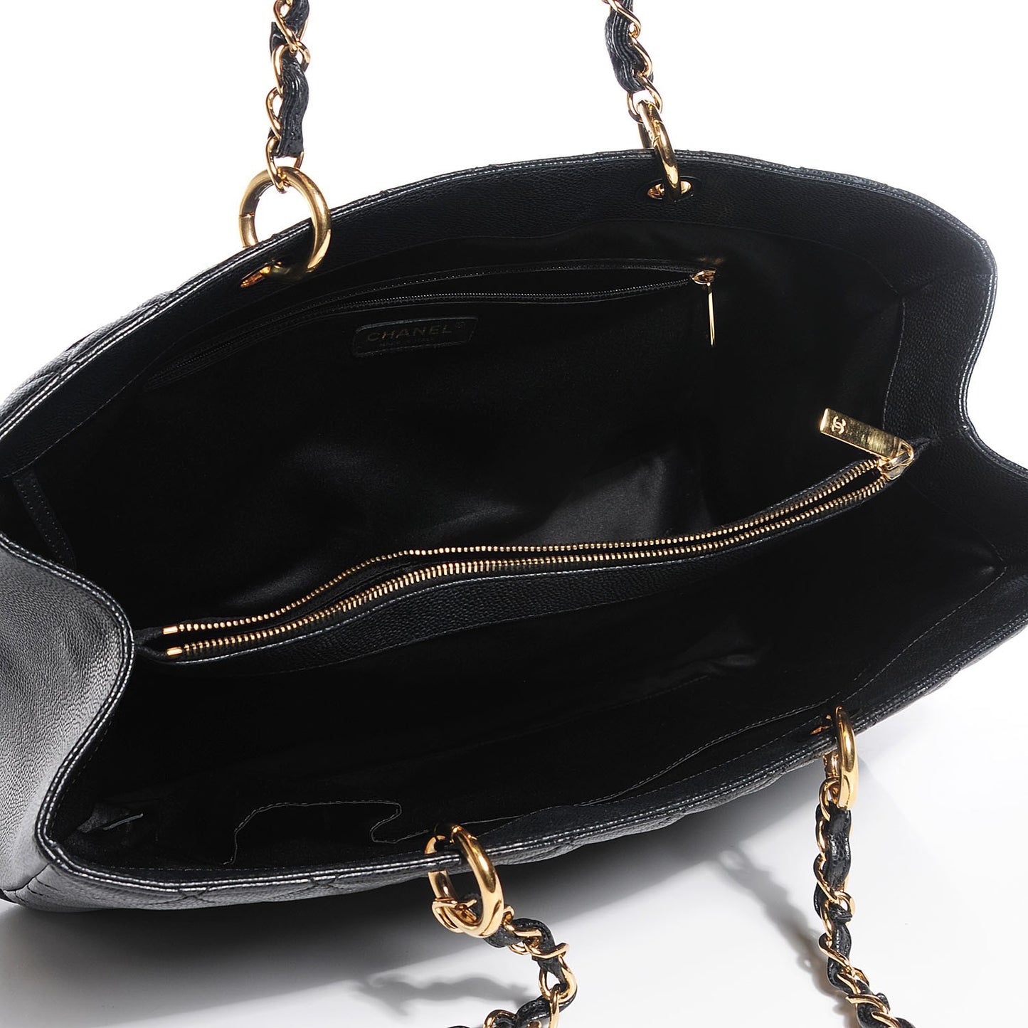 Caviar Quilted XL Grand Shopping Tote GST Black