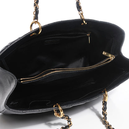 Chanel Caviar Quilted XL Grand Shopping Tote GST Black 4 of 6