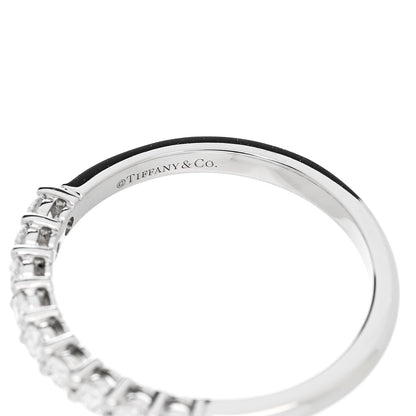 Tiffany Platinum Diamond .27ctw 2.2mm Half Circle Forever Band Ring 49 5 5 of 6