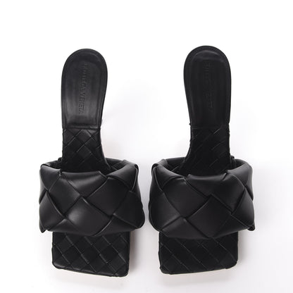 Bottega Veneta Nappa Maxi Intrecciato Lido Mule Sandals 40 Black 5 of 10