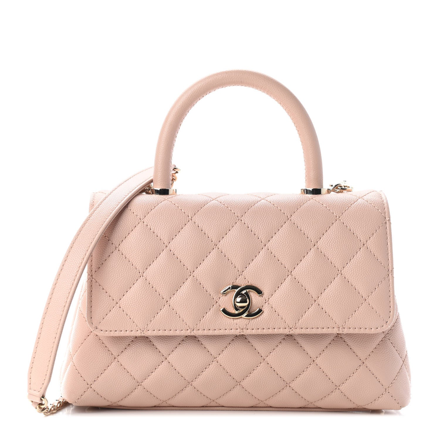 Chanel Caviar Quilted Mini Coco Handle Flap Light Pink 1 of 7