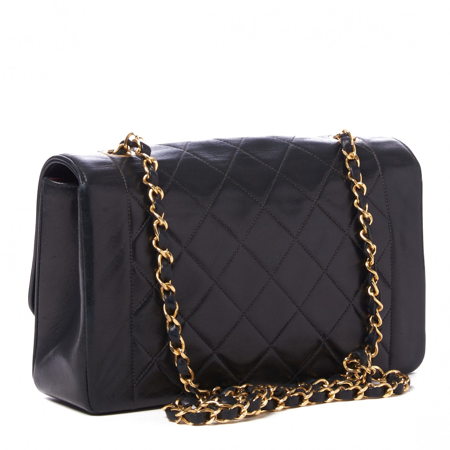 Chanel Lambskin Quilted Medium Single Flap Black 2 of 9