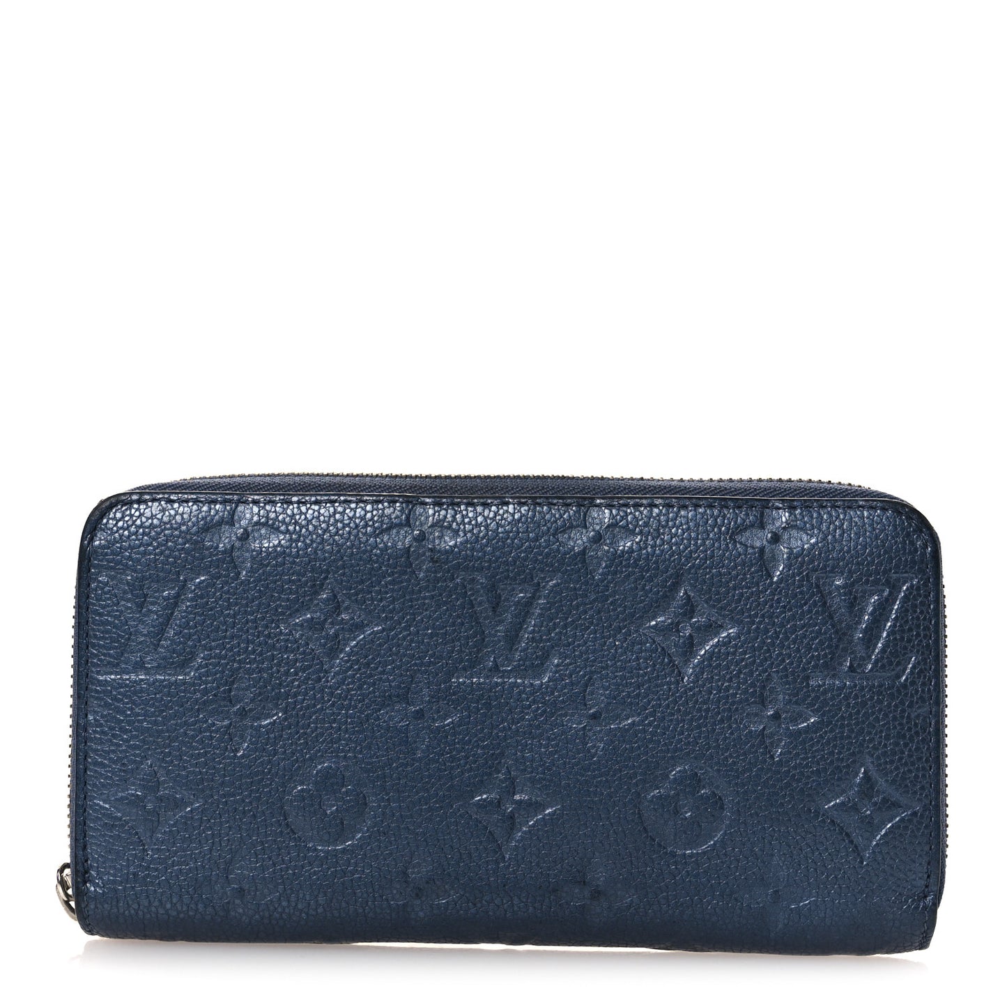 Metallic Empreinte Monogram Zippy Wallet Navy Nacre