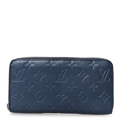 Louis Vuitton Metallic Empreinte Monogram Zippy Wallet Navy Nacre 1 of 10