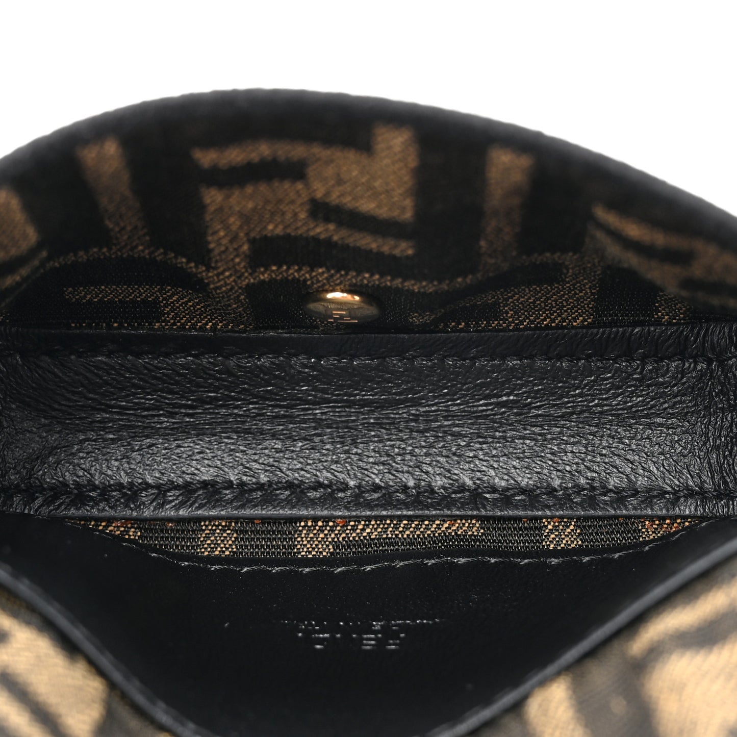 Fabric Jacquard FF 1974 Nano Baguette Charm Tobacco Moro Black
