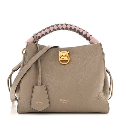 Mulberry Heavy Grain Small Iris Tote Solid Grey Pink 1 of 13