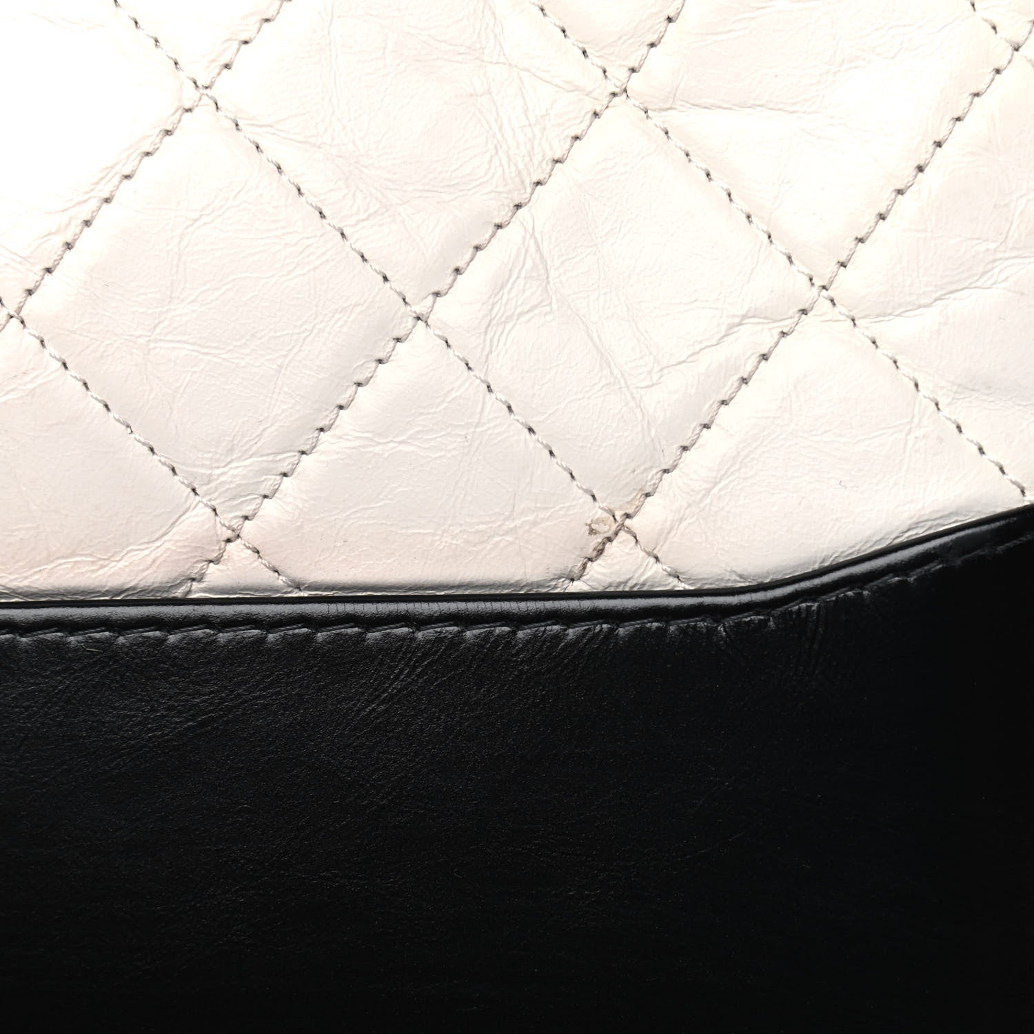 Chanel Aged Calfskin Quilted Medium Gabrielle Hobo Black White 9 of 9