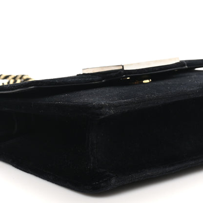 Gucci Velvet Crystal Square G Shoulder Bag Black 9 of 10