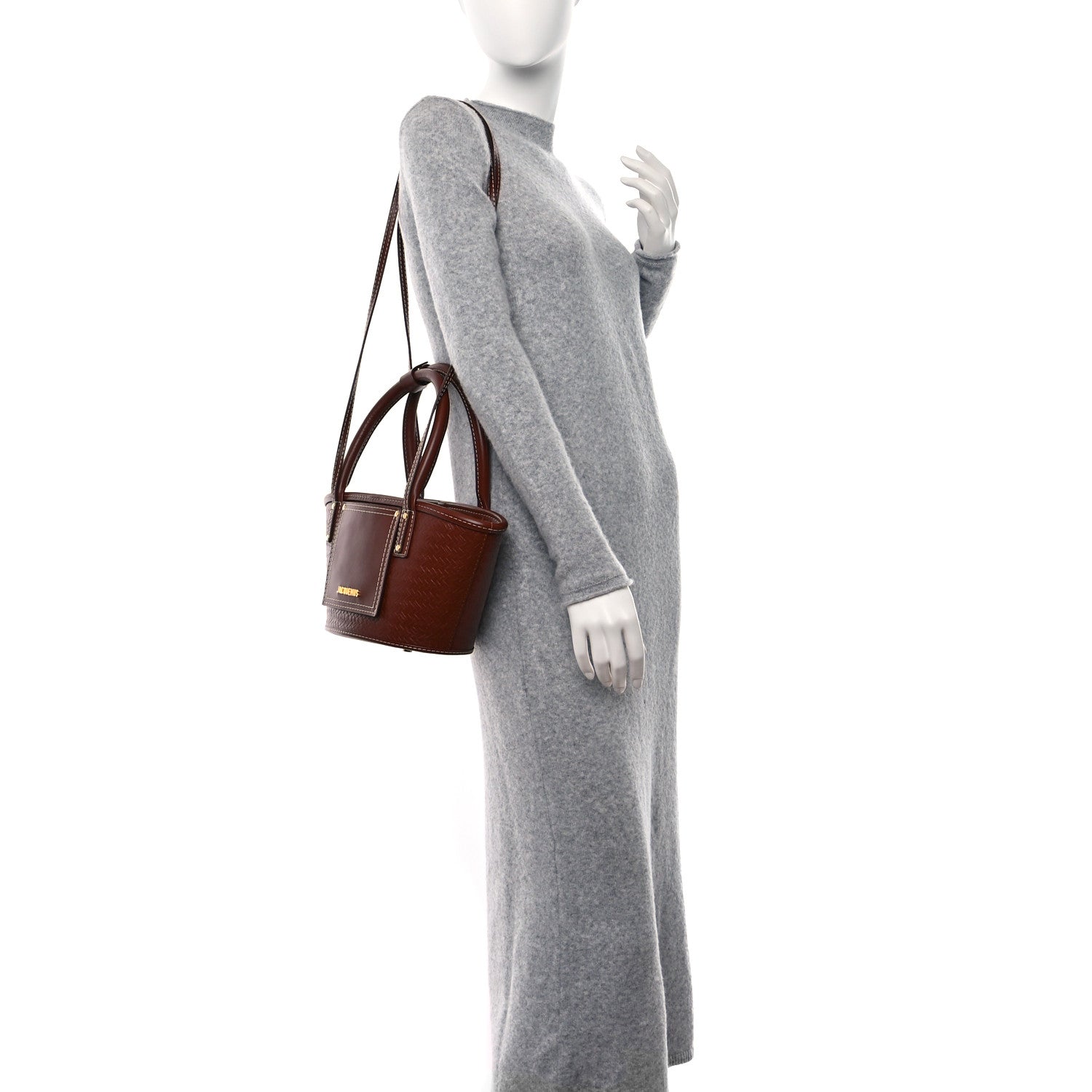 Jacquemus Weave Embossed Calfskin Le Petit Panier Soli Cuir 2 of 9