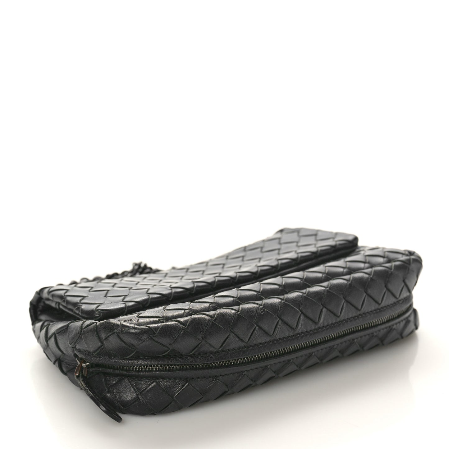 Nappa Intrecciato Small Chain Crossbody Black