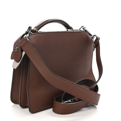 Fendi Cuoio Romano Vitello Cover Glazed Fabric Bi-Color FF 1974 Mini Peekaboo I SEE U Satchel Ghianda Grezzo 4 of 11